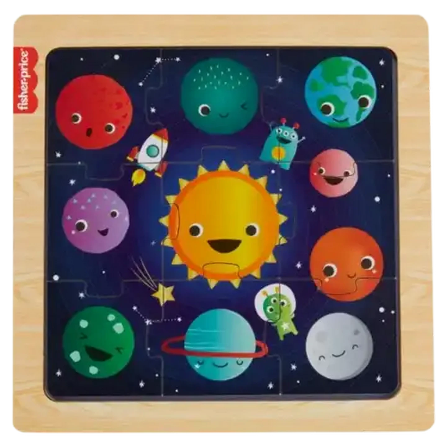 Image of Fisher-Price Wooden Jigsaw Puzzle 10-Pieces (Design May Vary)
