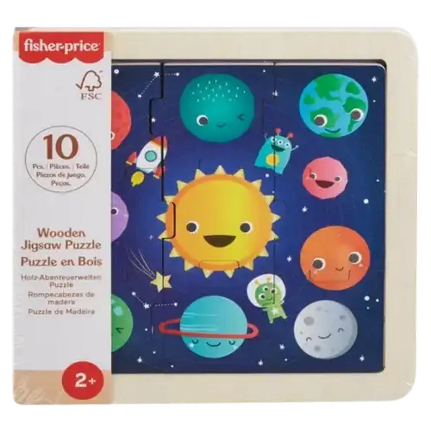 Image of Fisher-Price Wooden Jigsaw Puzzle 10-Pieces (Design May Vary)