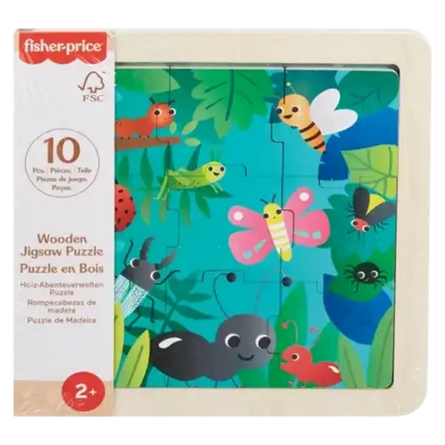 Image of Fisher-Price Wooden Jigsaw Puzzle 10-Pieces (Design May Vary)