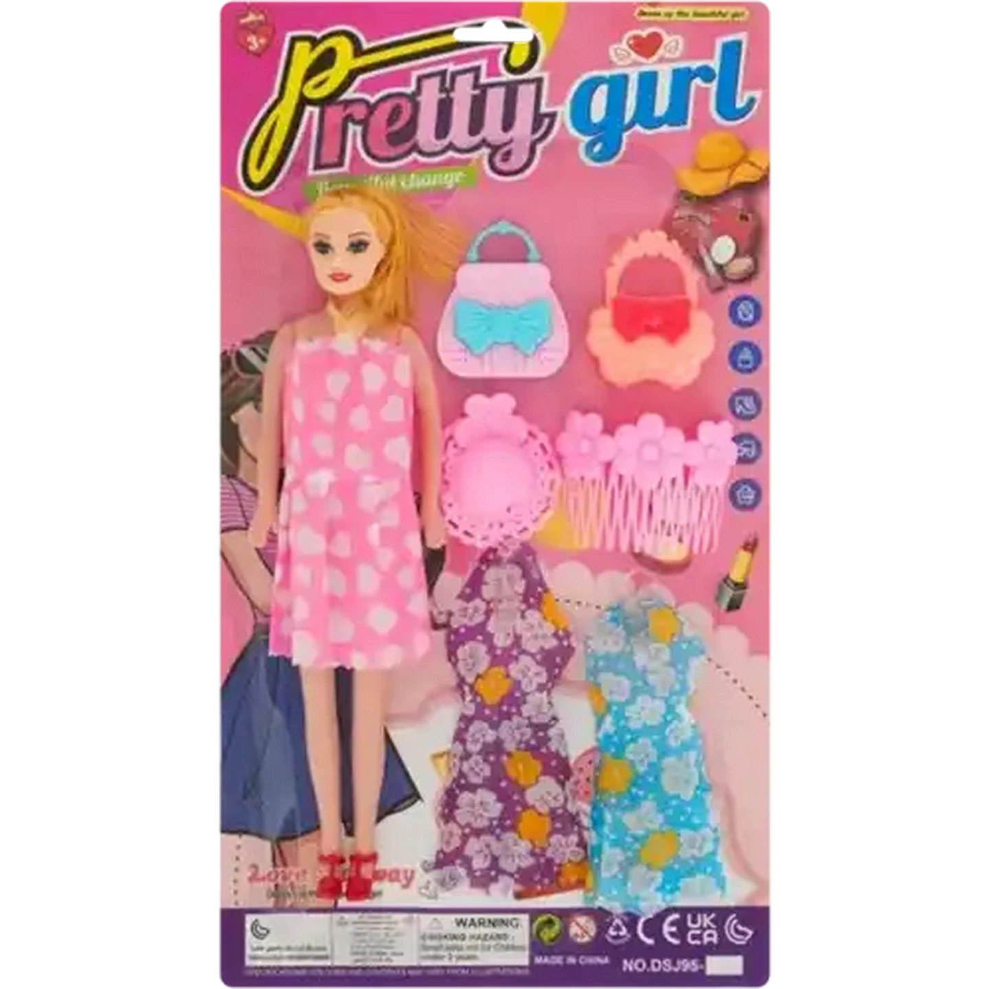 Image of Pretty Girl Doll with Accessories (Colour May Vary)