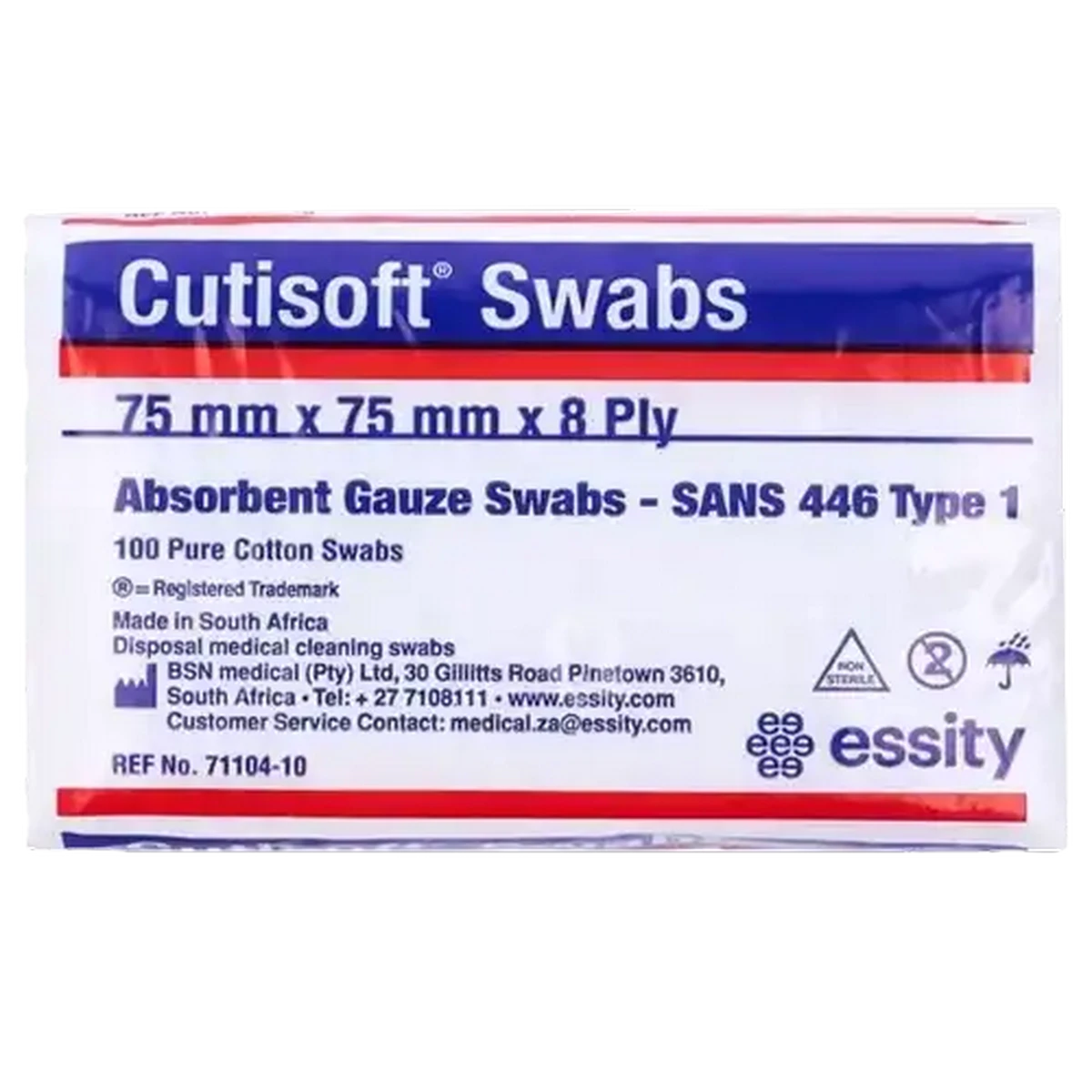 Checkers Sixty60 | Cutisoft Gauze Swabs 8 Ply 75 x 75mm 100 Pack