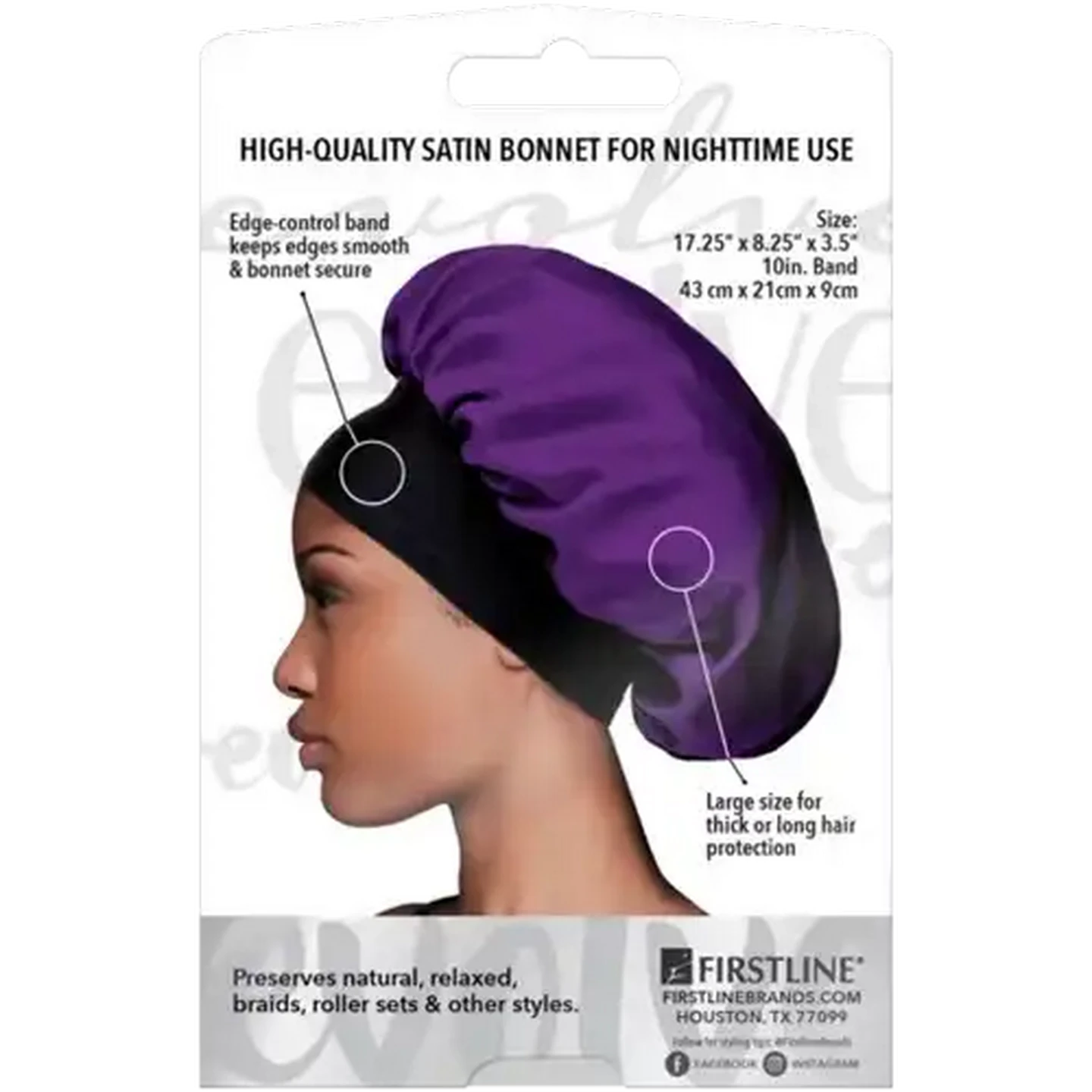 Checkers Sixty60 | Firstline Purple Wide Edge Satin Bonnet