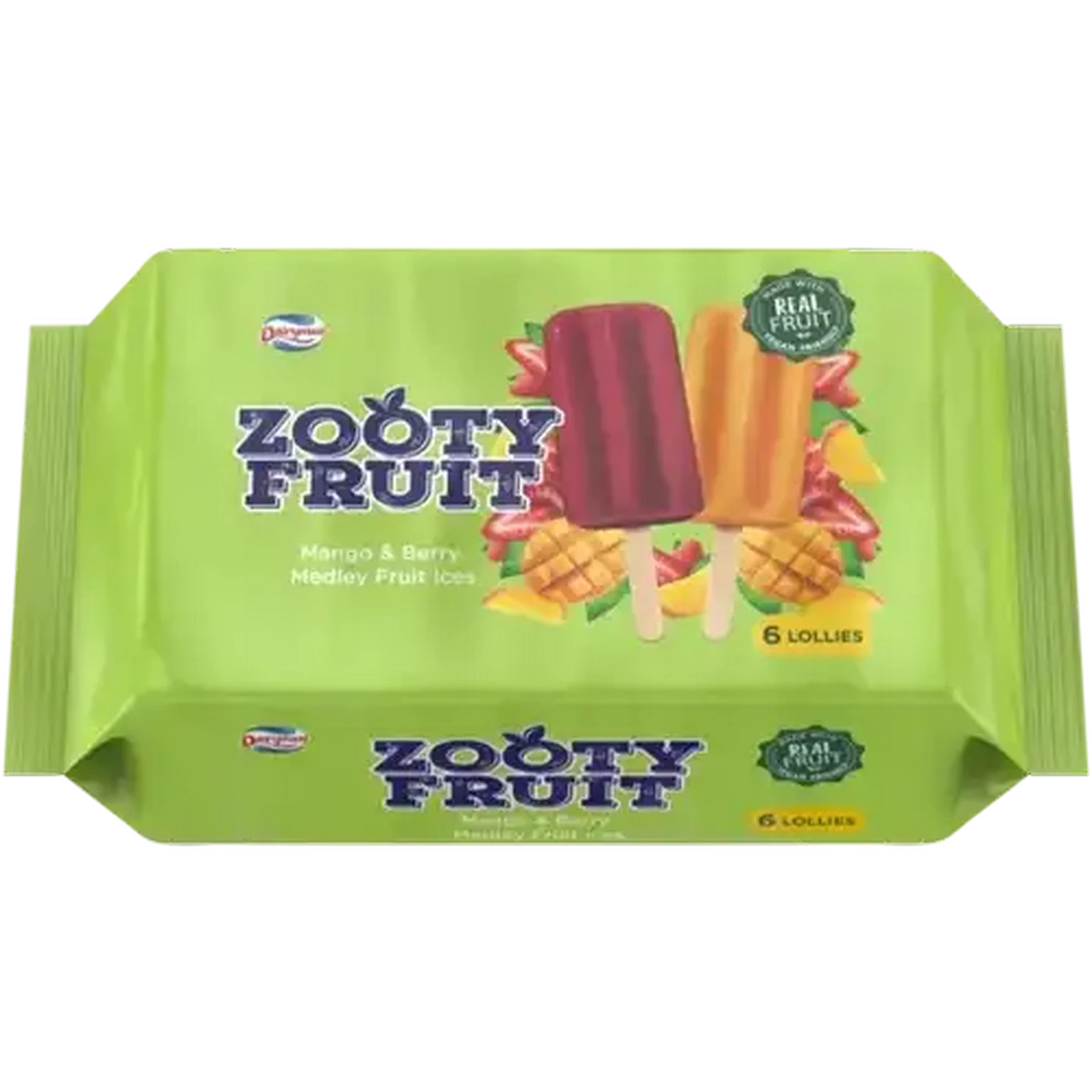 Image of Dairymaid Zooty Fruit Mango & Berry Medley Fruit Ice 6 Pack