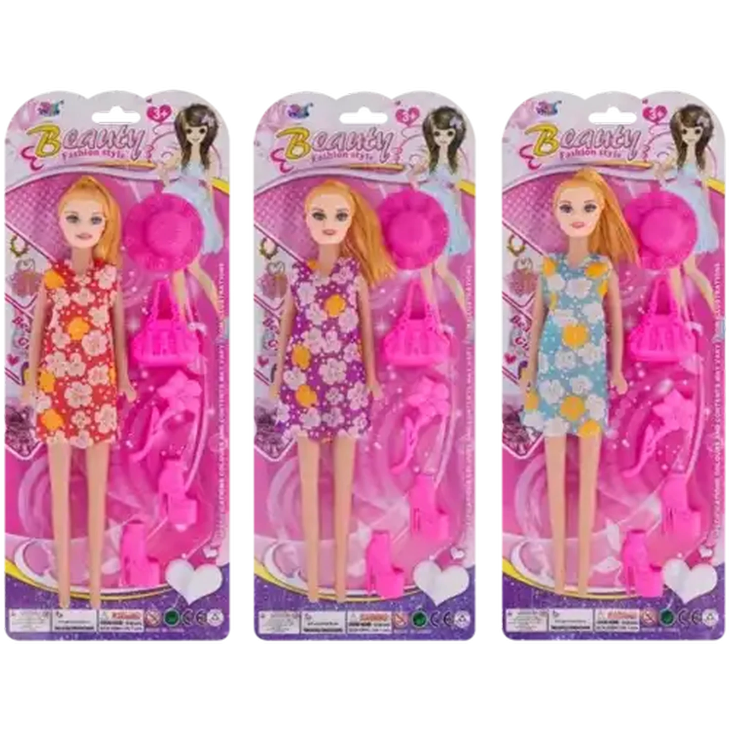 Image of Beauty Fashion Style Doll With Accessories 6 Piece (Type May Vary)