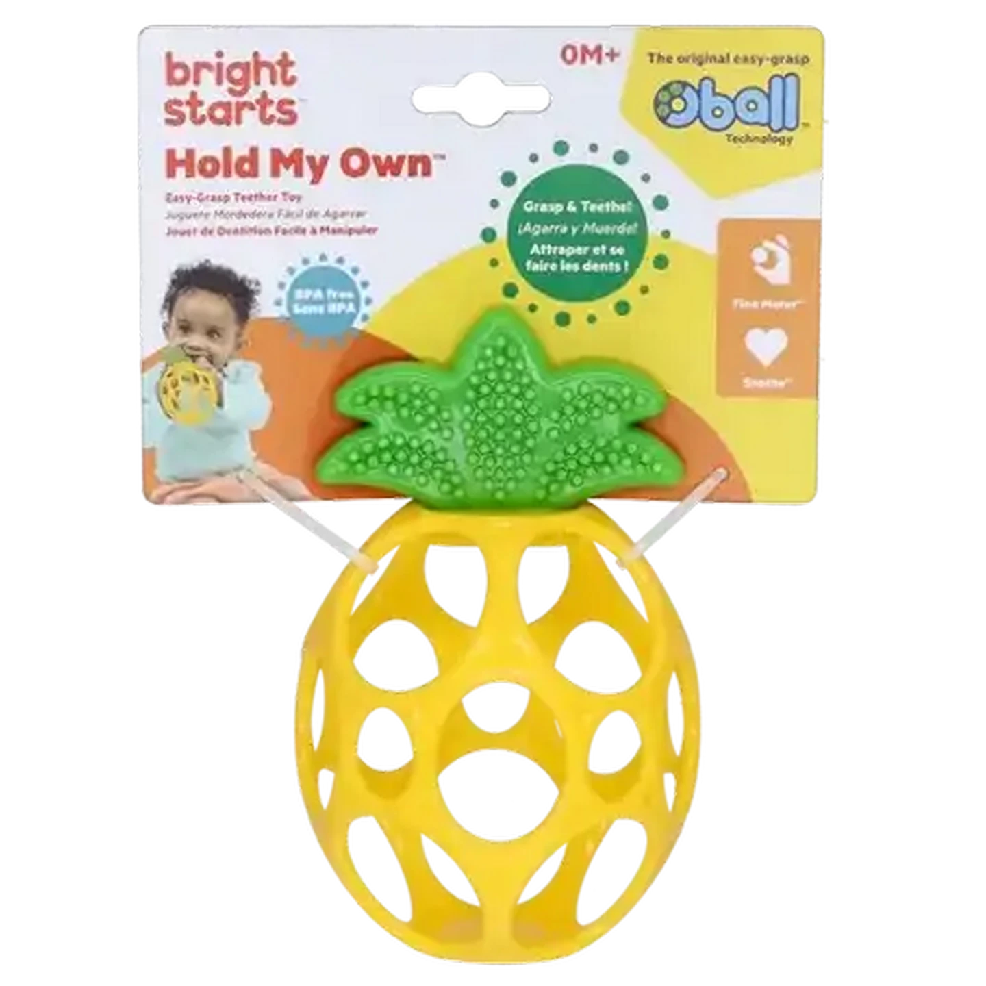 Image of Bright Starts Pineapple Teether Toy 0 Months +
