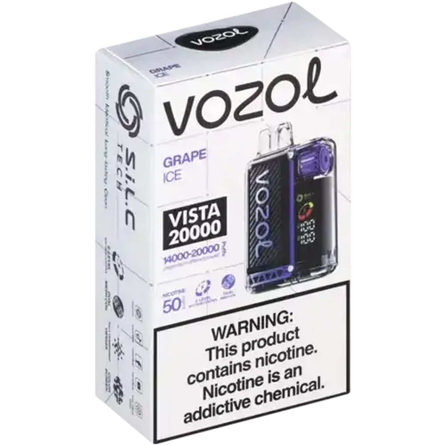 vozol vista 20000 grape ice Vozol Vista Grape ice 20000 Puffs Disposable Vape 50MG main image 0