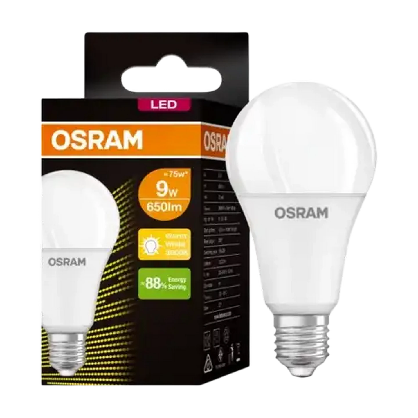 Image of OSRAM Warm White Classic EC Globe 9W