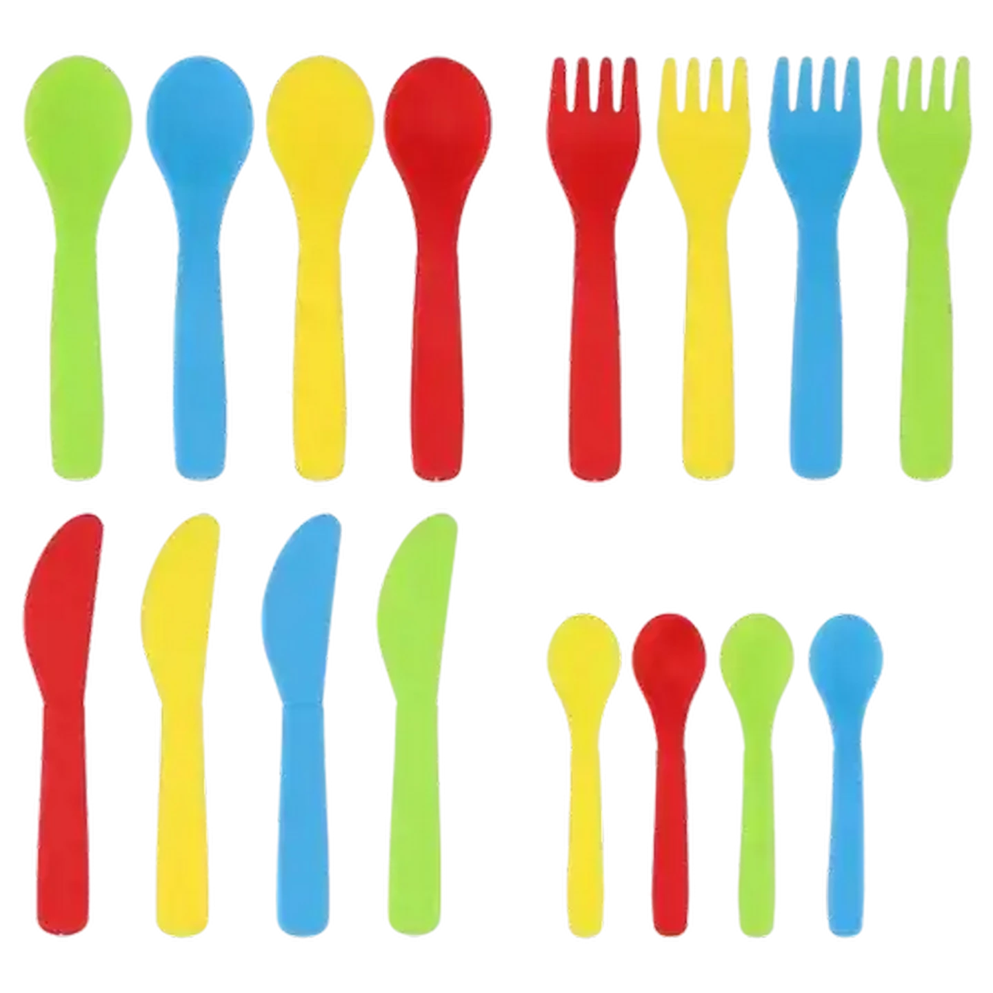 さちぽん　17枚セット Checkers Sixty60 | Plastic Cutlery Set 17 Piece (Colour May Vary)