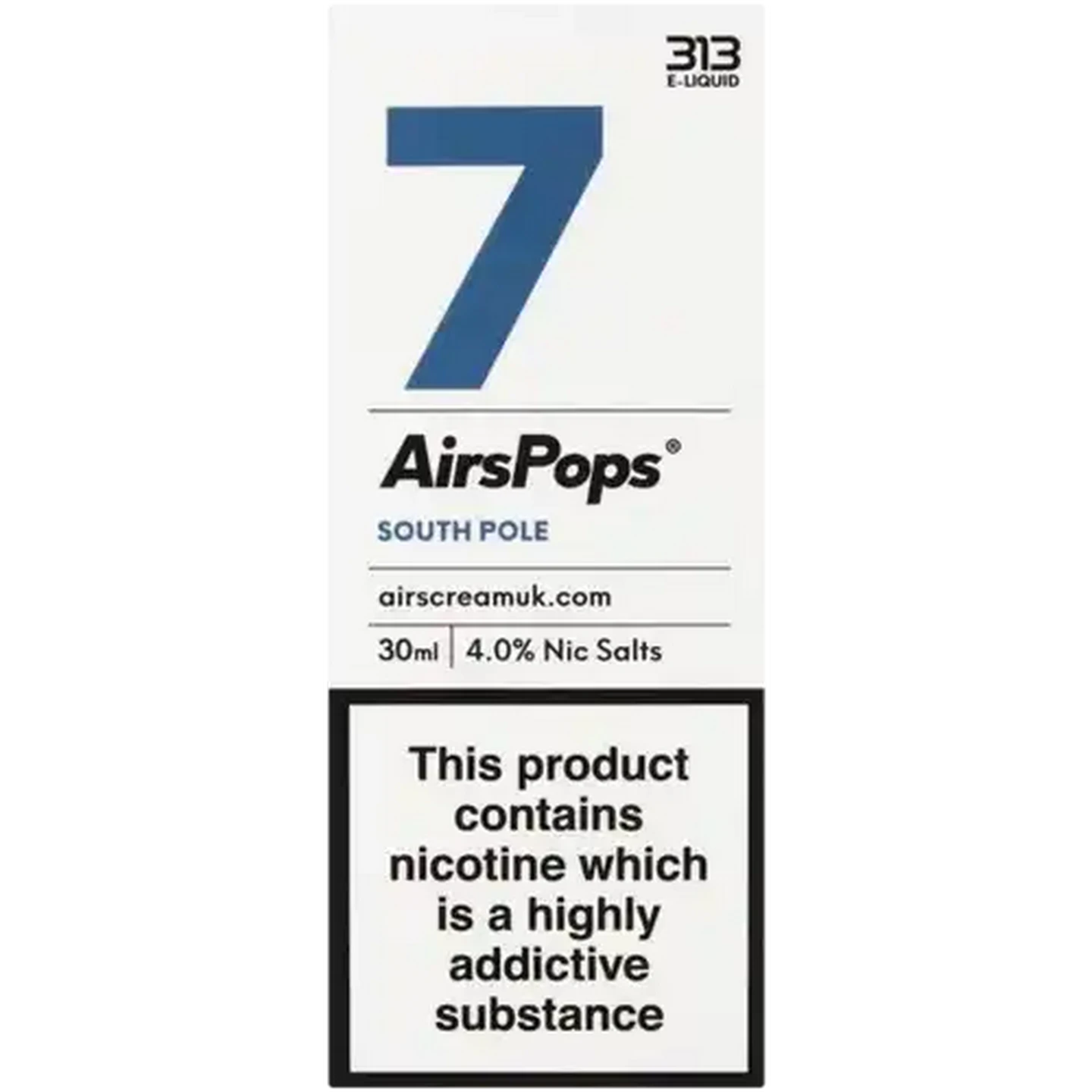 Checkers Sixty60 | AirsPops No.7 South Pole 4.0% 313 E-Liquid 30ml