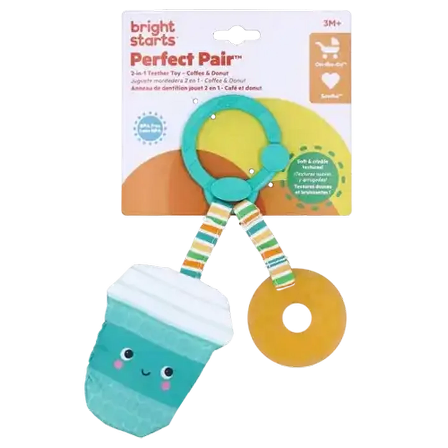 Image of Bright Starts 2In1 Coffee & Donut Teether 3 Months +