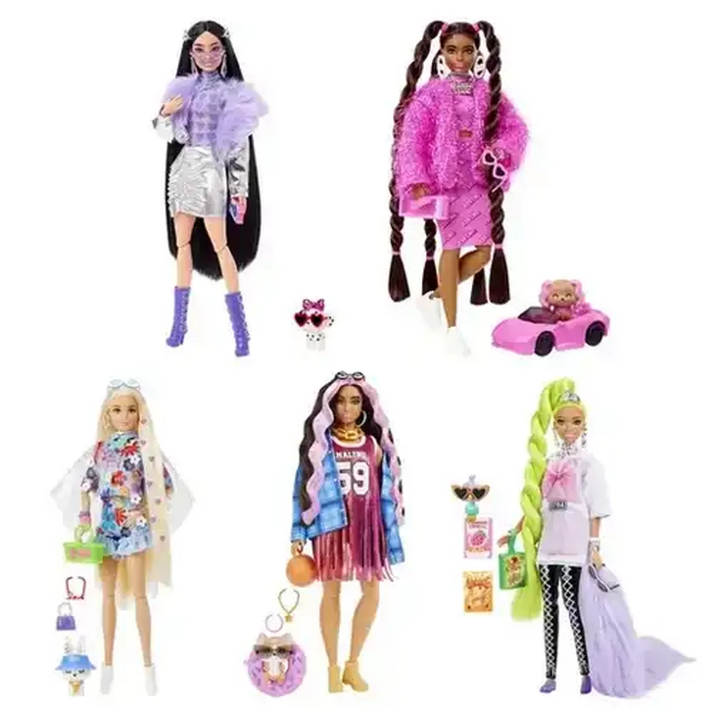Image of Barbie Extra Dolls With Pet & Accessories (Type May Vary)