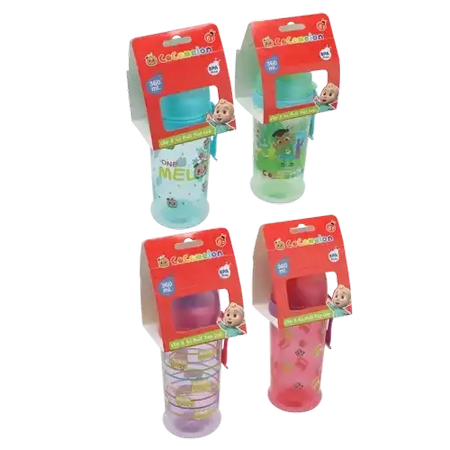 Image of Cocomelon Clip & Go Pull Top Cup 360ml (Design May Vary)