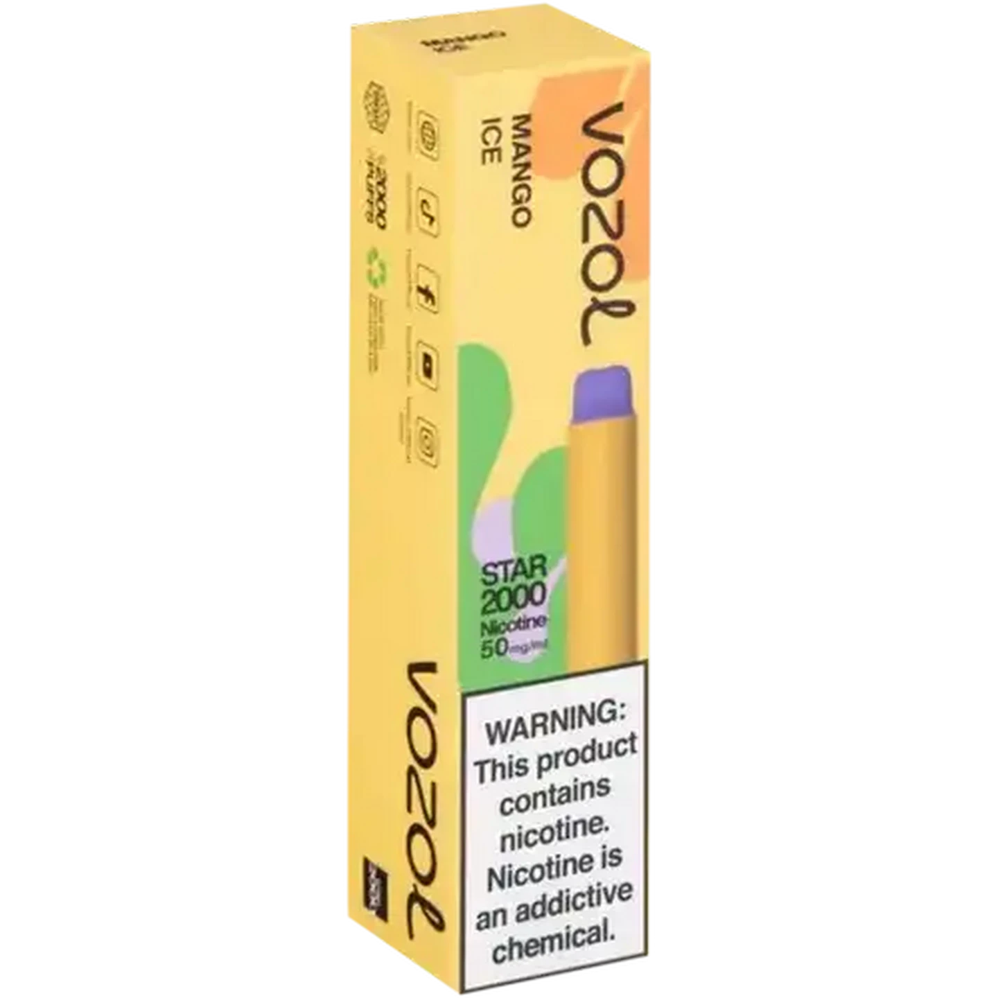 Checkers Sixty60 | Vozol Mango Ice 5.0% Star 2000 Disposable Vape 3ml  (Non-Refundable. Non-Returnable.)