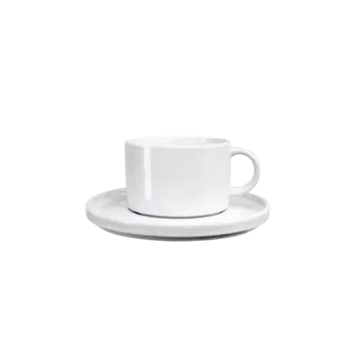 Checkers Sixty60 | JAN White Flat Stackable Cup & Saucer 4-Pack 250ml