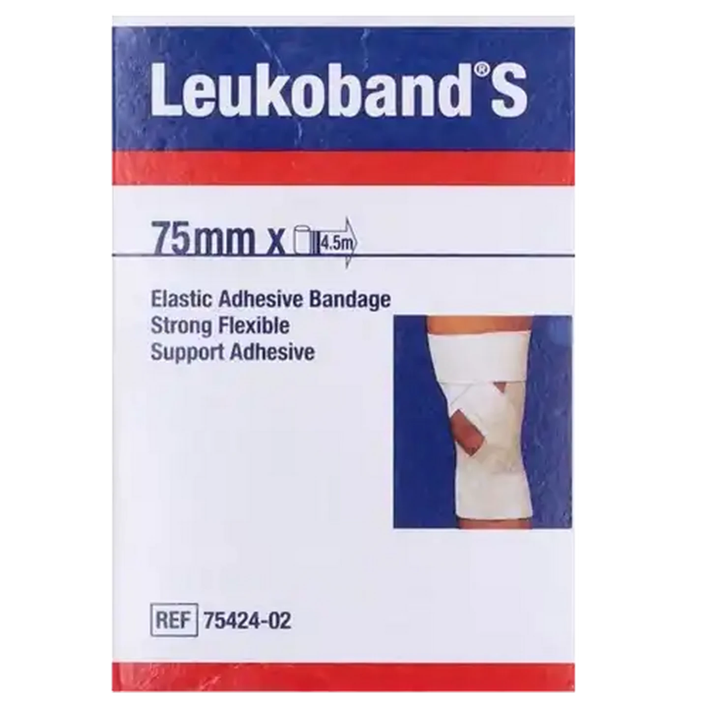 Image of Leukoband Elastic Adhesive Bandage 75mm x 4.5m 1 Pack