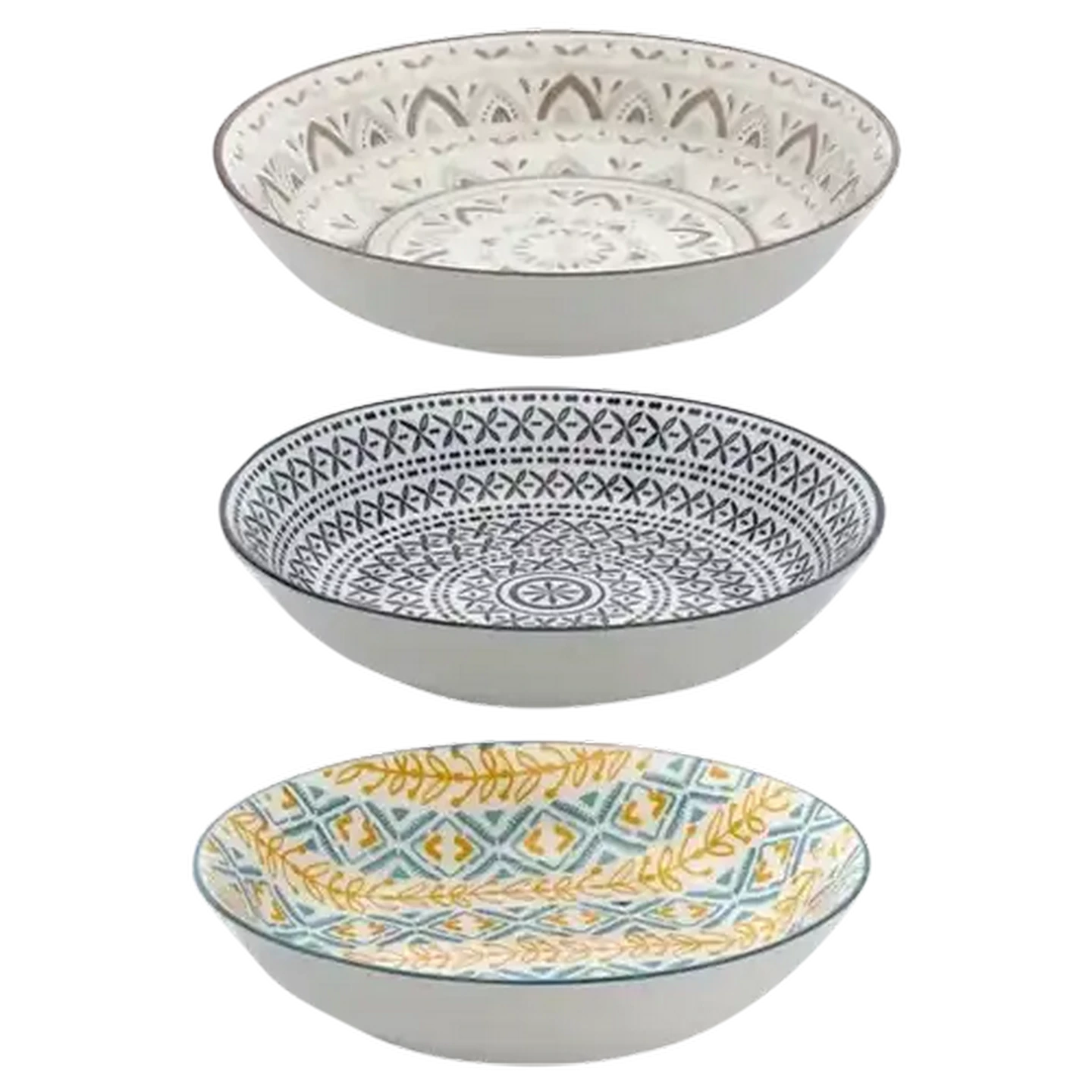 食器 SEMI CRYSTAL Checkers Sixty60 | Mix Pad Print Bowl 20.5cm (Design May Vary)