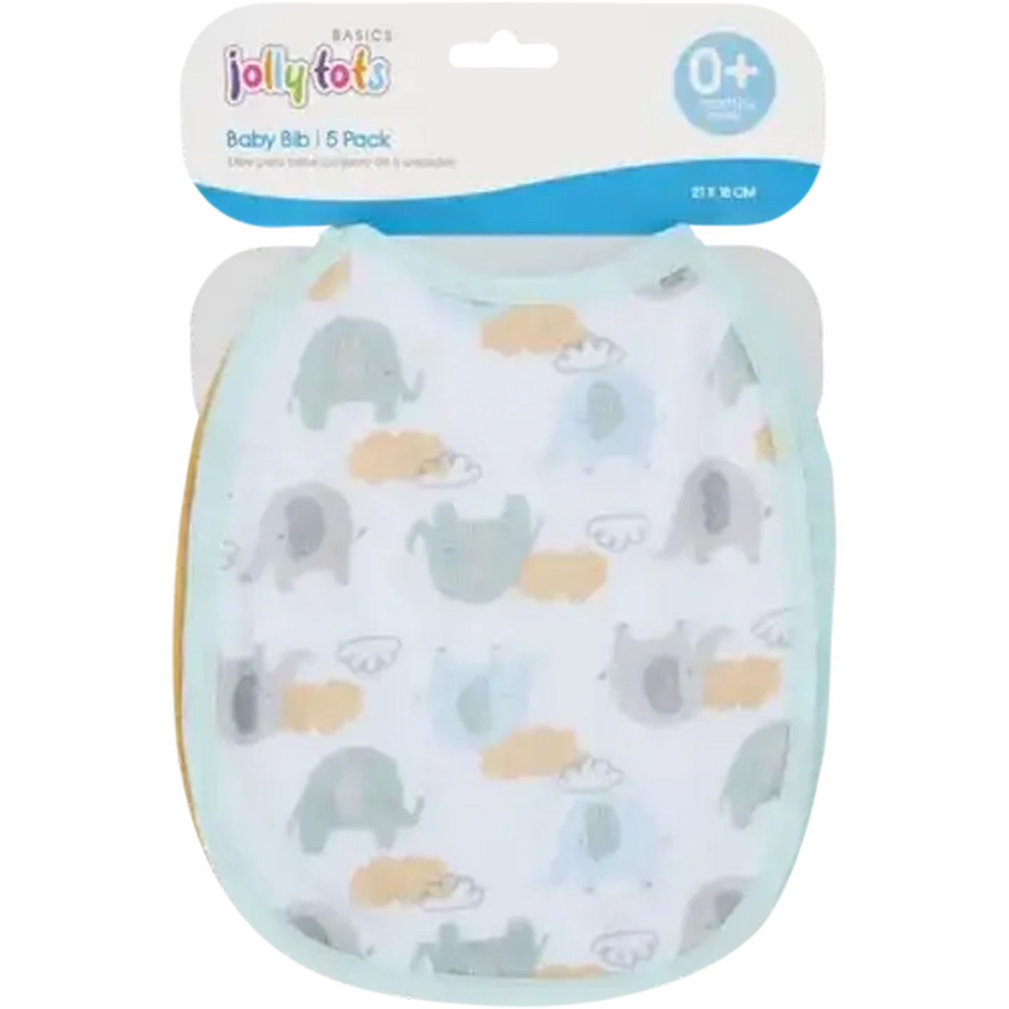 Image of Jolly Tots Basics Baby Bib 5-Pack (Print May Vary)