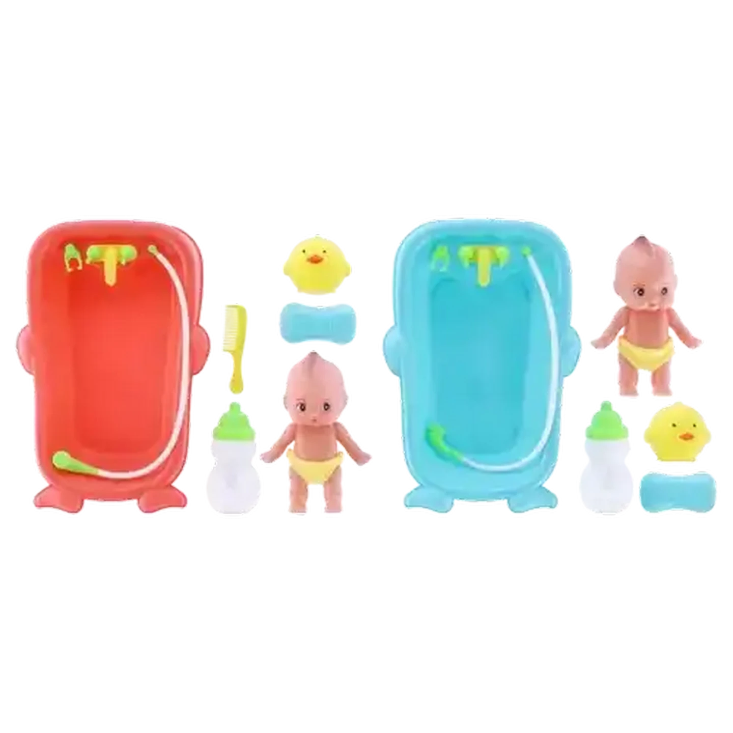 Image of Baby & Bathtub with Accessories (Colour May Vary)