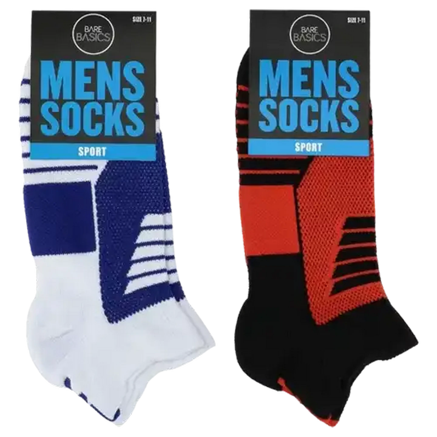 Image of Bare Basics Mens Sports Socks 7-11 (Design May Vary)