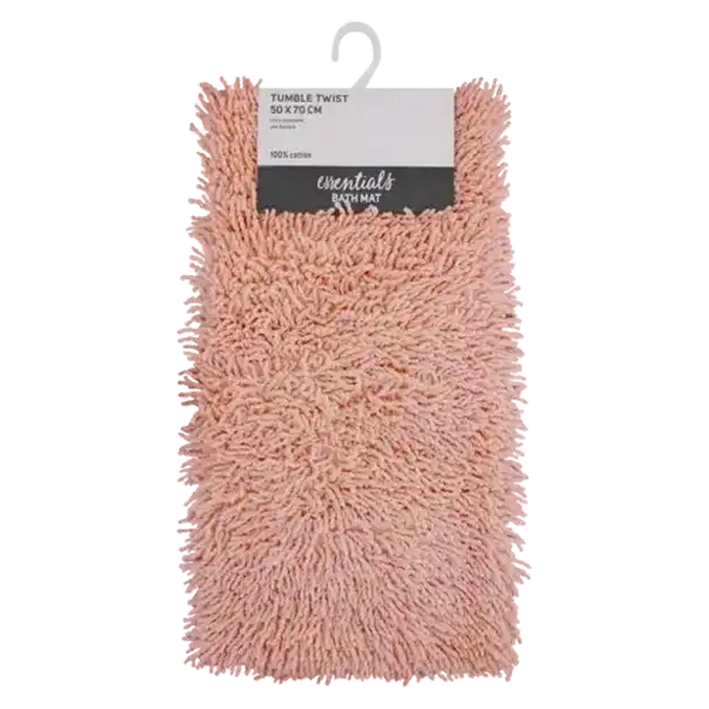 Image of Essentials Pale Blush Tumble Twist Bath Mat 50 x 70cm