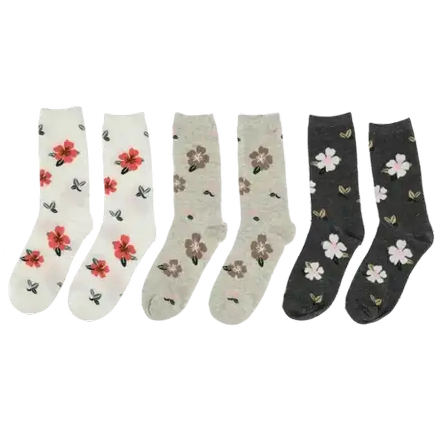 Image of Bare Basics Ladies Printed Anklet Socks Size 4-7 3-Pack