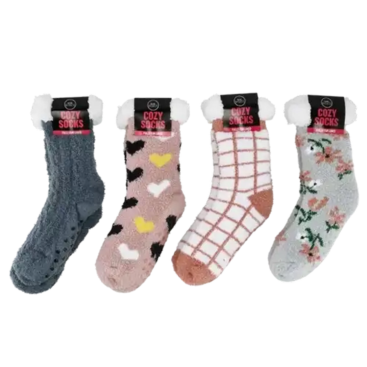 Image of Bare Basics Ladies Cosy Fluffy Socks 4-7 (Design May Vary)