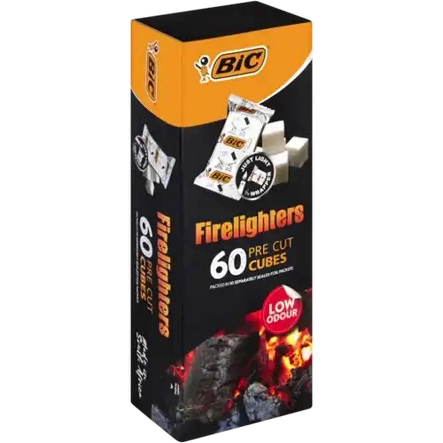 Image of BIC Pre Cut Firelighter Cubes 60 Pack