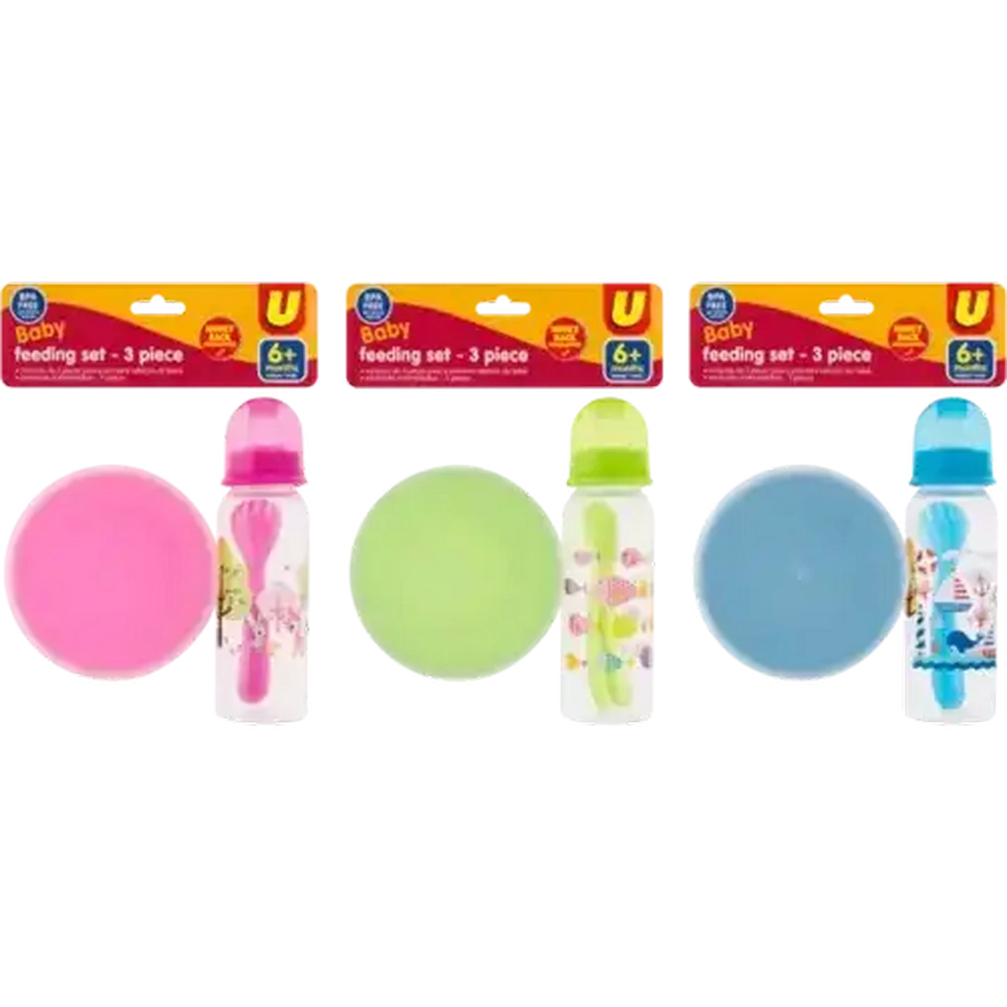 Image of Usave Baby Feeding Set 3 Piece (Colour May Vary)​​
