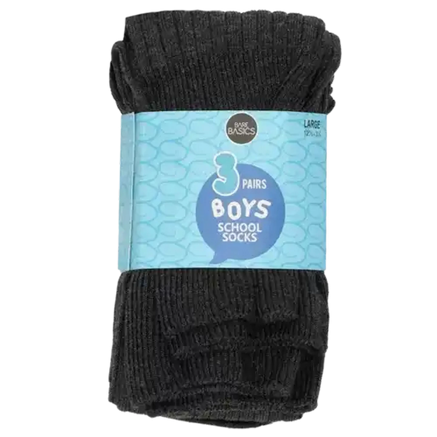 Image of Bare Basics Grey Boys School Knee Length Socks 1-4 3-Pack