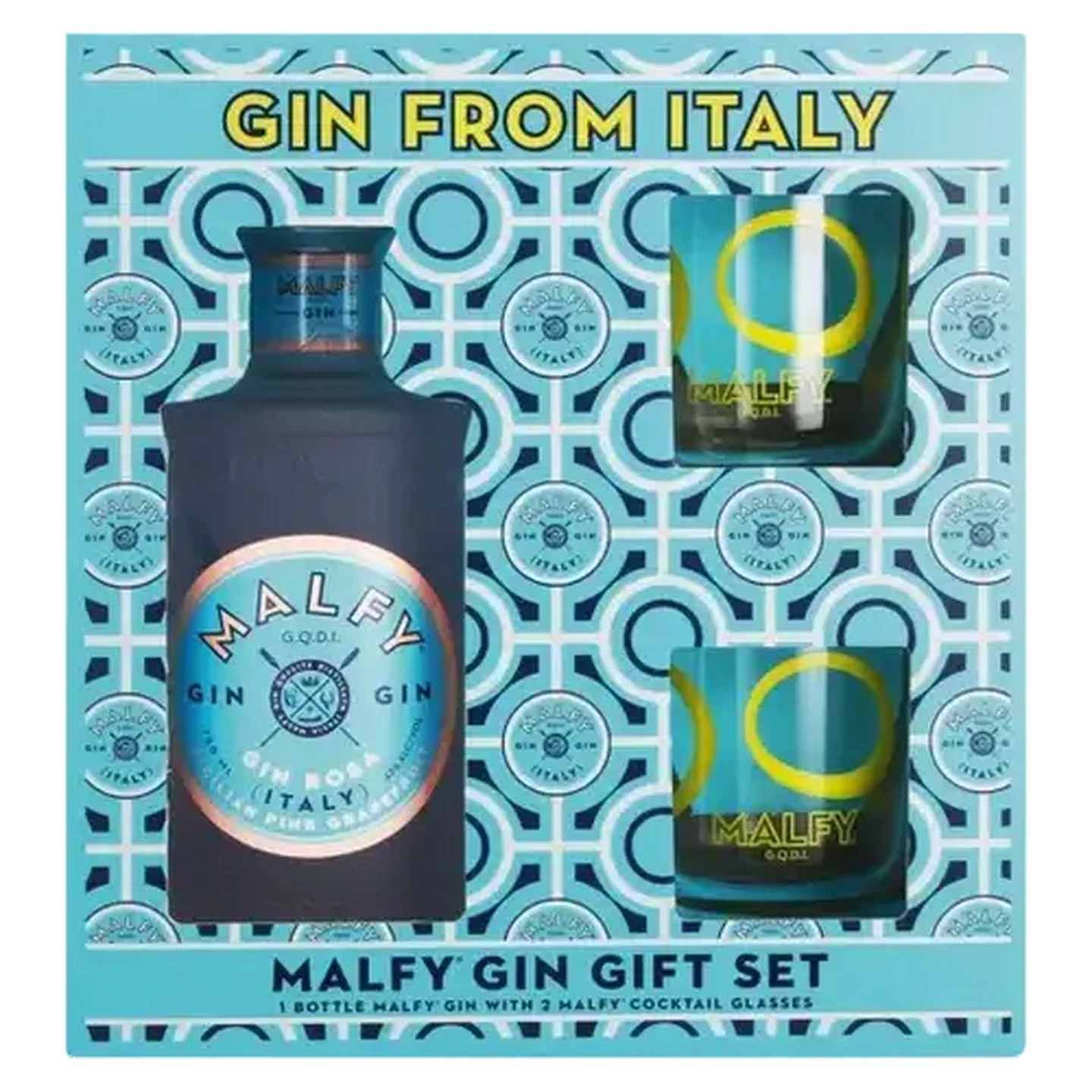 【入手困難】マルフィ ジン 2本セット Checkers Sixty60 | Malfy Rosa Gin & 2 Glass Gift Pack 750ml