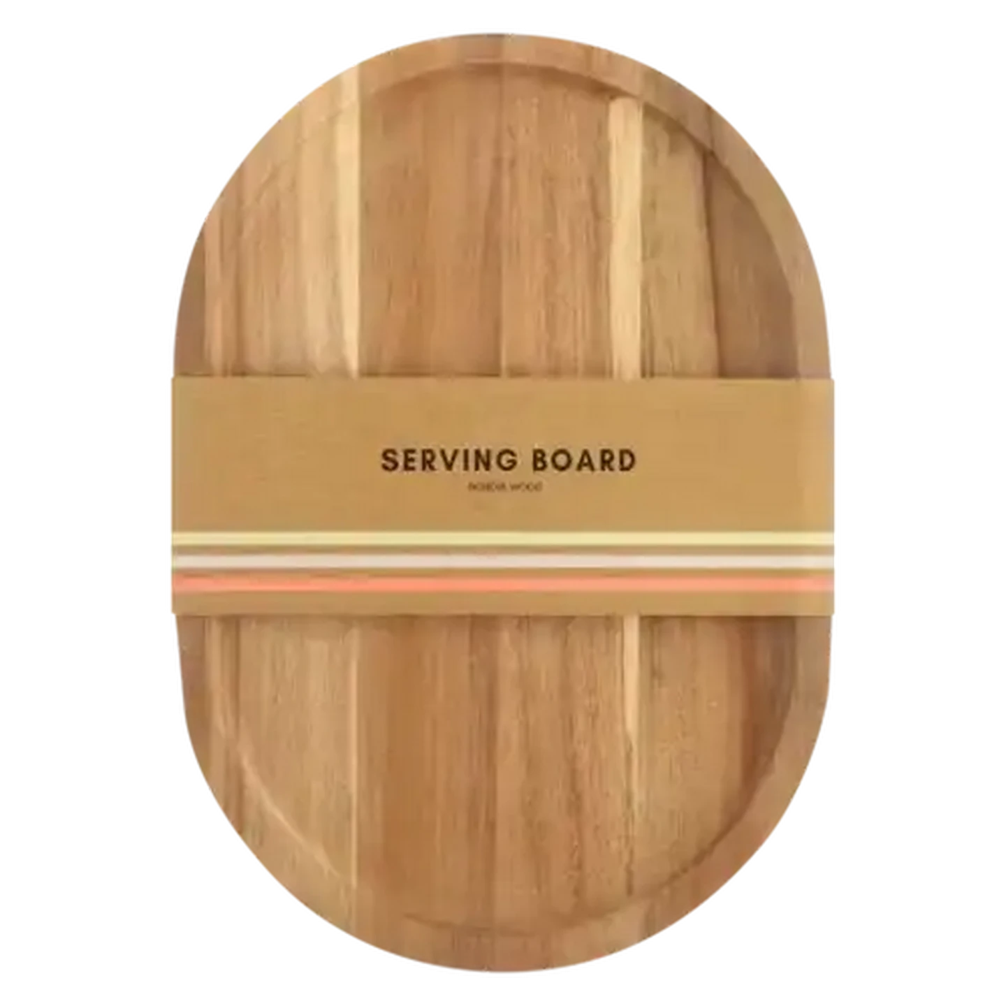 Image of Acacia Wood Rounded Coral Coated Serving Board