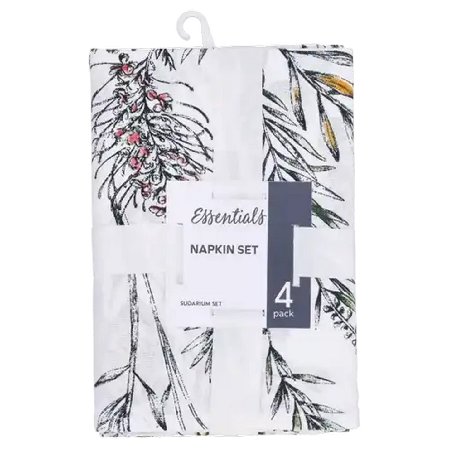 Image of Essentials Olive & White Napkin Set 4-Pack 45 x 45cm