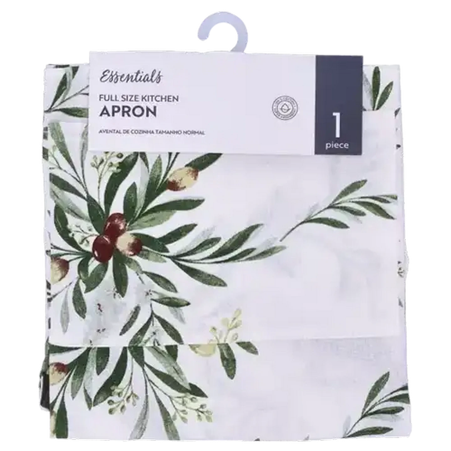 Image of Essentials Olive Green Full Size Kitchen Apron 60 x 90cm