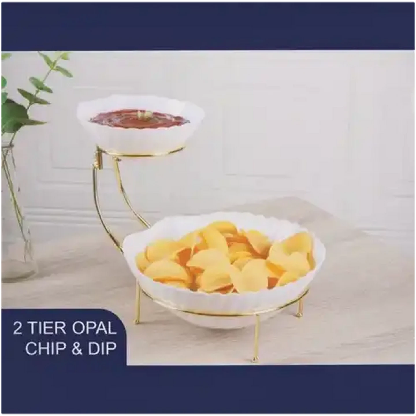 Checkers Sixty60 | Opal 2 Tier Chip & Dip Serving Bowls 3 Piece
