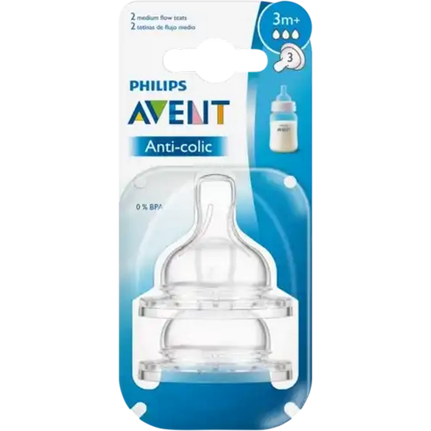 Shoprite ZA | Philips Avent Medium Flow Anti-Colic Teats 2-Pack
