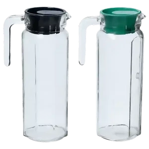 Shoprite ZA | Hexagon Glass Jug with Lid Single (Colour May Vary)