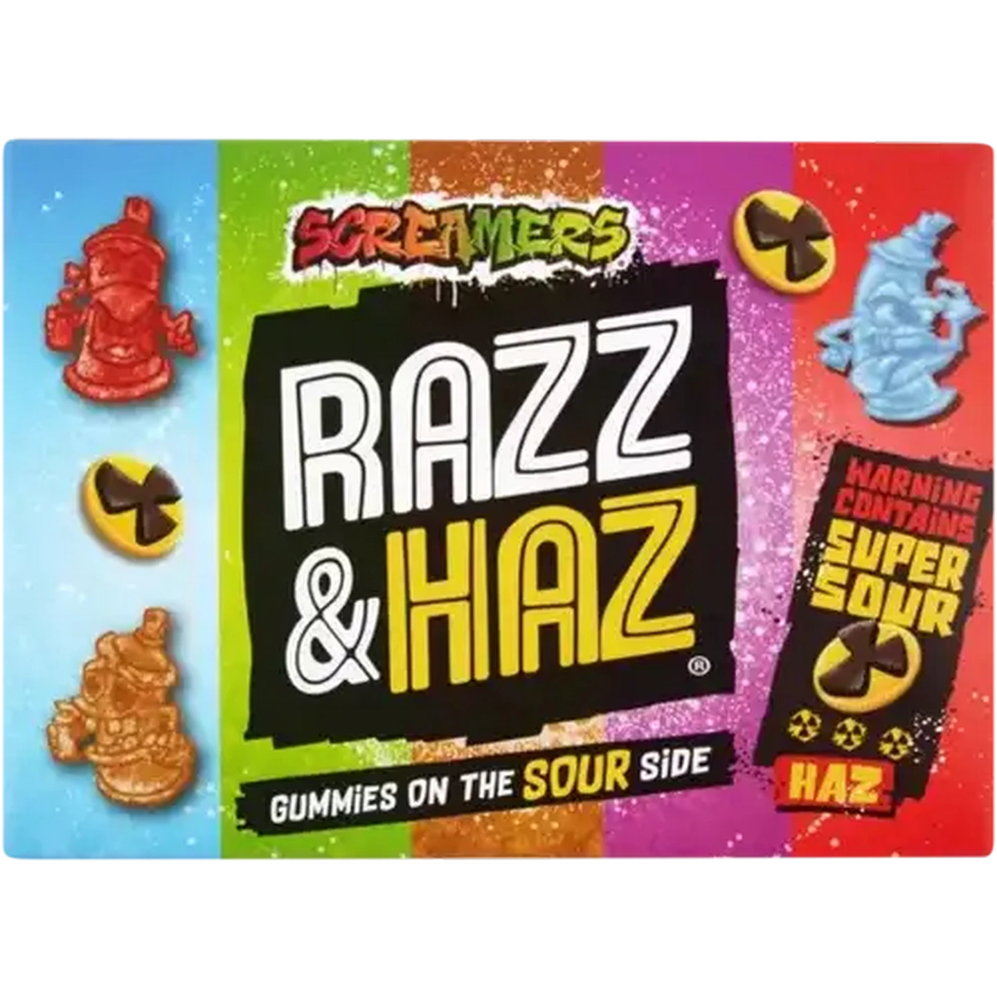 Happiness Checkers Sixty60 | Zed Candy Screamers Razz & Haz Sour Gummies 100g