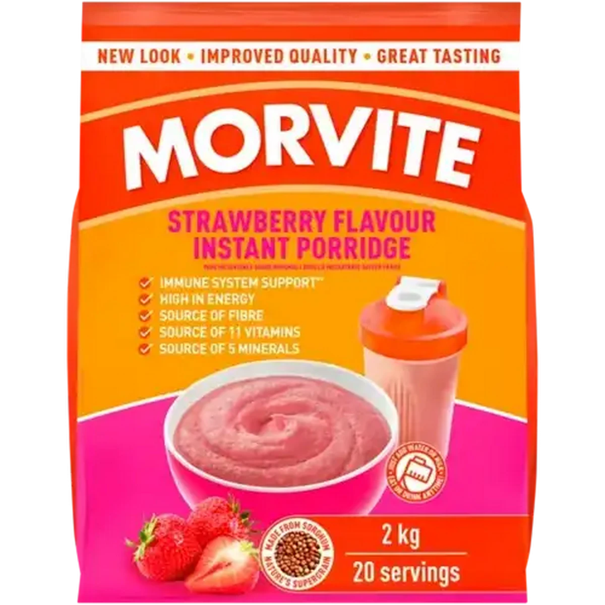 (Doyo mart)NutriSari 910袋 Checkers Sixty60 | Morvite Strawberry Flavour Instant Porridge 2kg
