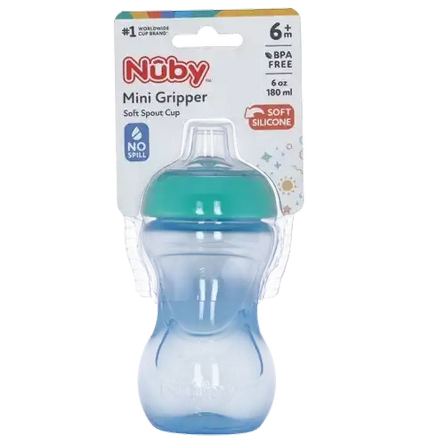 Image of Nûby Blue Mini Gripper Cup 180ml 6 Months +