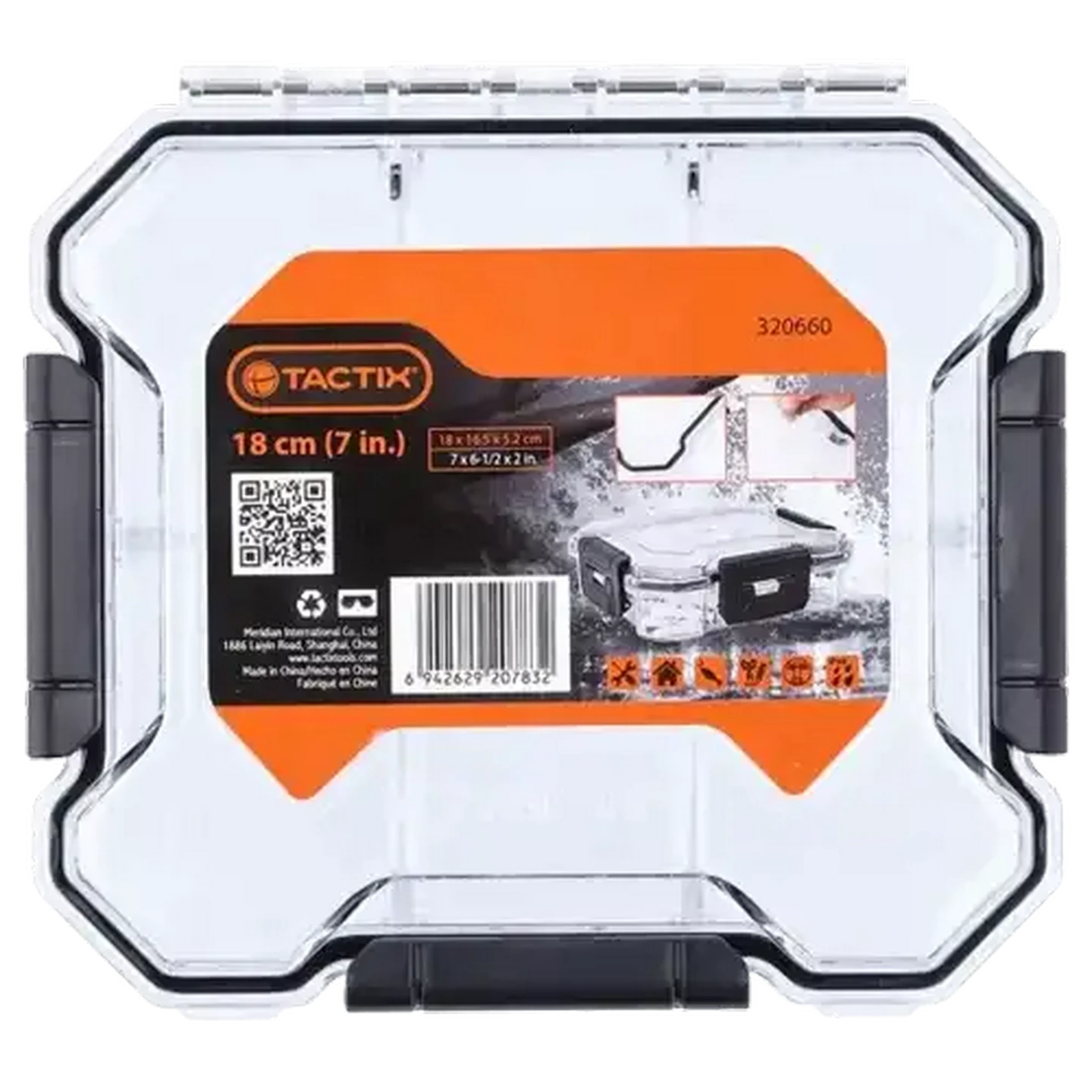 Image of Tactix 6-Compartment Waterproof Storage Box 18cm