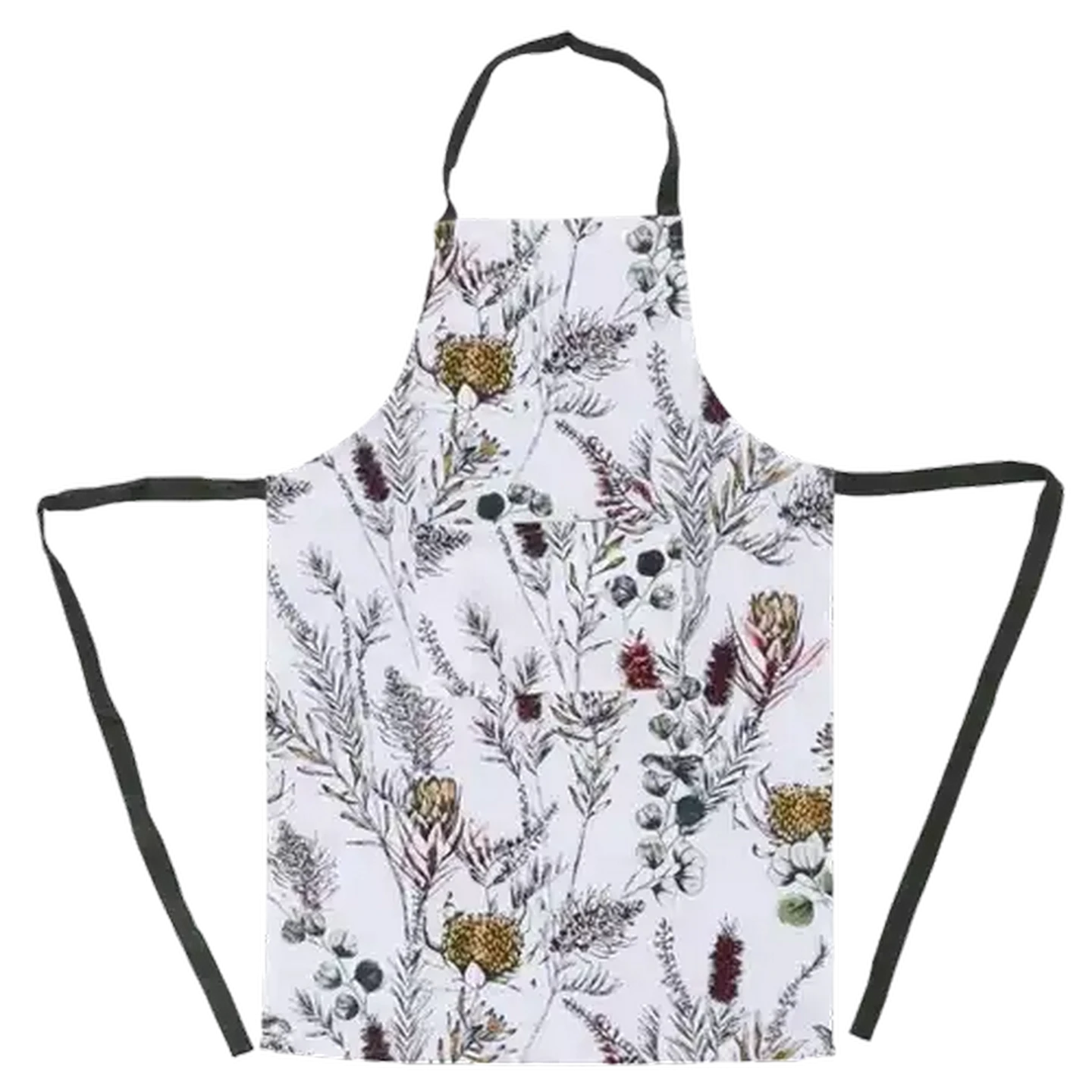 Image of Essentials White Botanic Full Size Kitchen Apron 60 x 90x cm