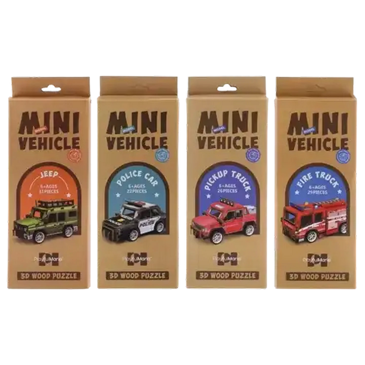 タカラトミー GXバギー PURFUN No.3 迷彩 2台セット Checkers Sixty60 | 3D Wood Puzzle Mini Vehicle (Design May Vary)
