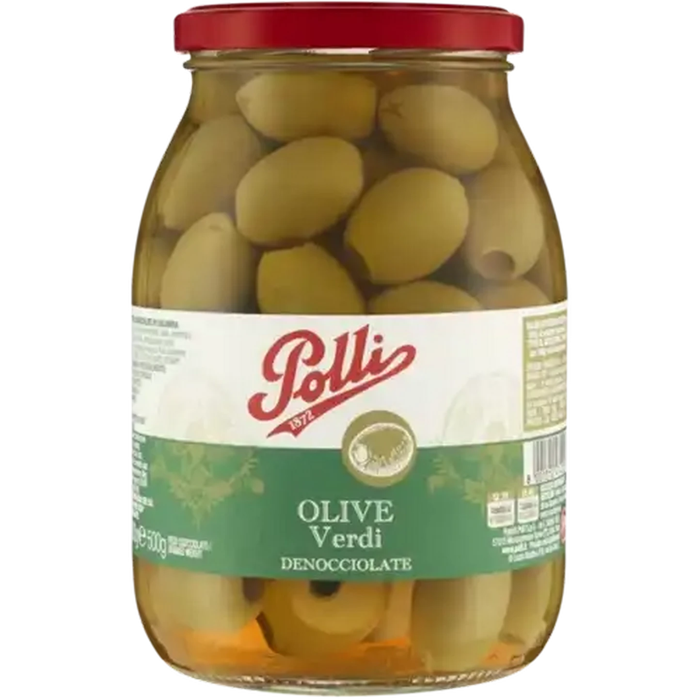 Image of Polli Green Pitted Olives in Brine 1kg