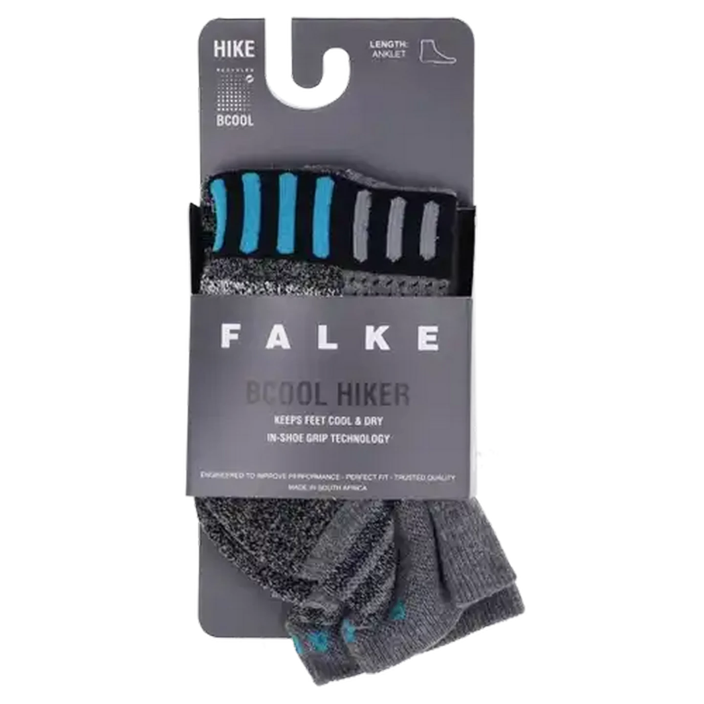 Image of FALKE Bcool Mid Grey Hiker Anklet Socks 10-12