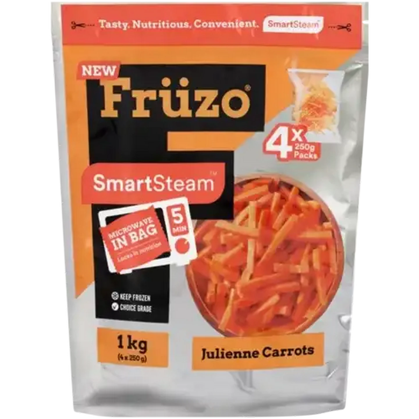 Image of Früzo SmartSteam Frozen Julienne Carrots 4 x 250g