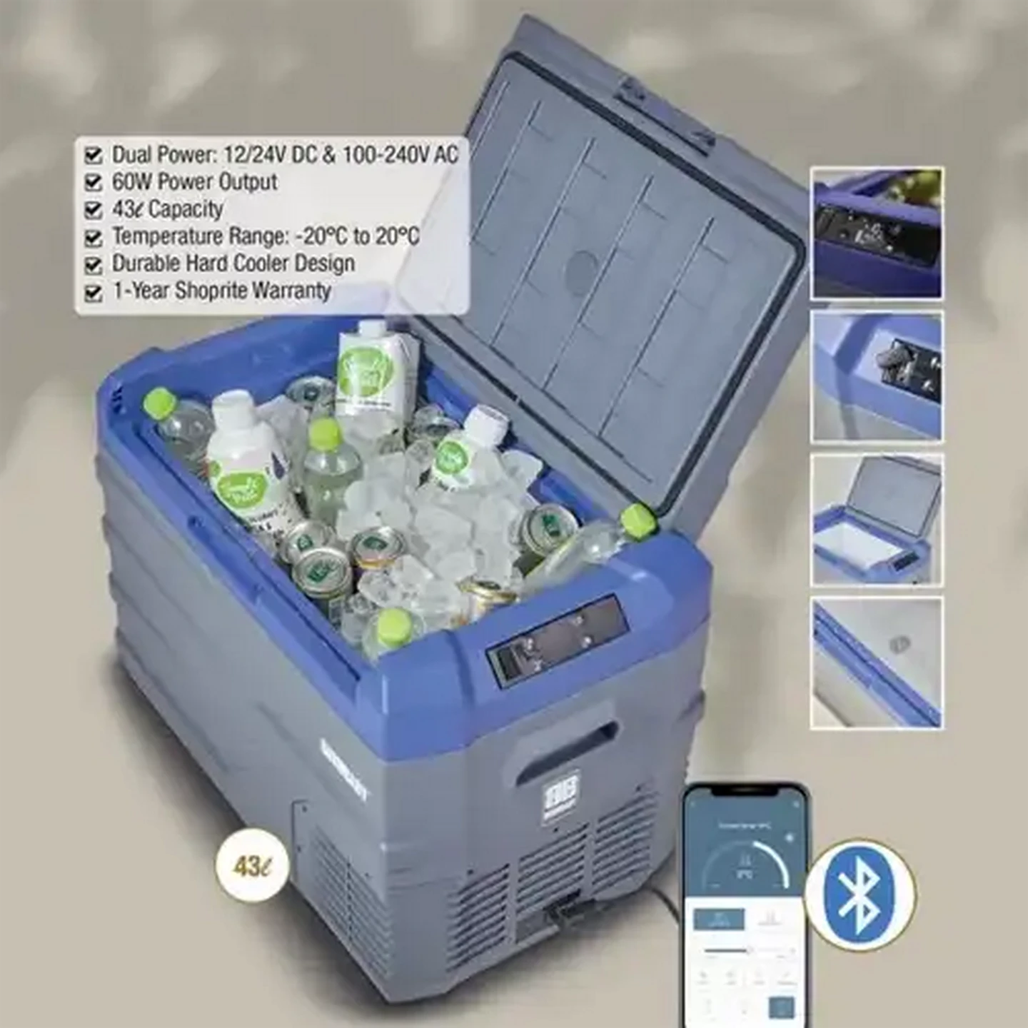 Image of Bush Baby Plastic Camping Fridge 43L