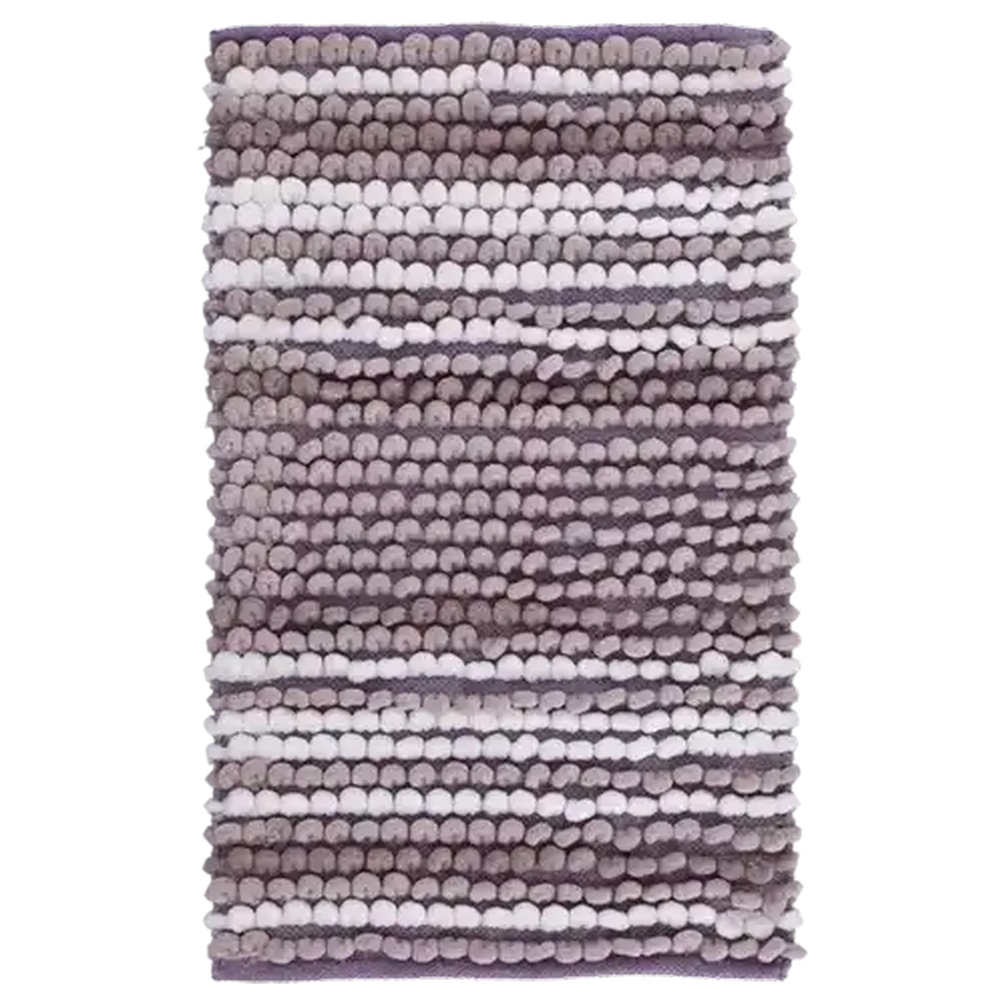 Image of Essentials Elegance Oat Bobble Stripe Bath Mat 50 x 80cm