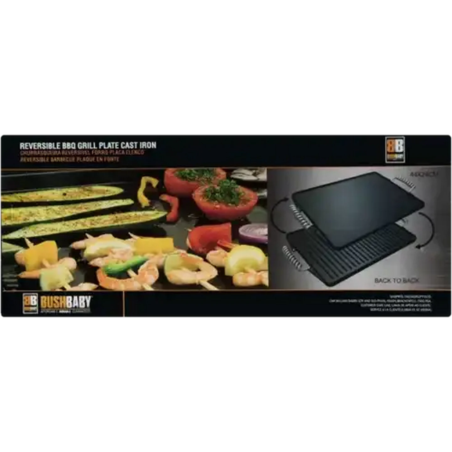 Image of Bush Baby Cast Iron Reversible BBQ Grill Plate