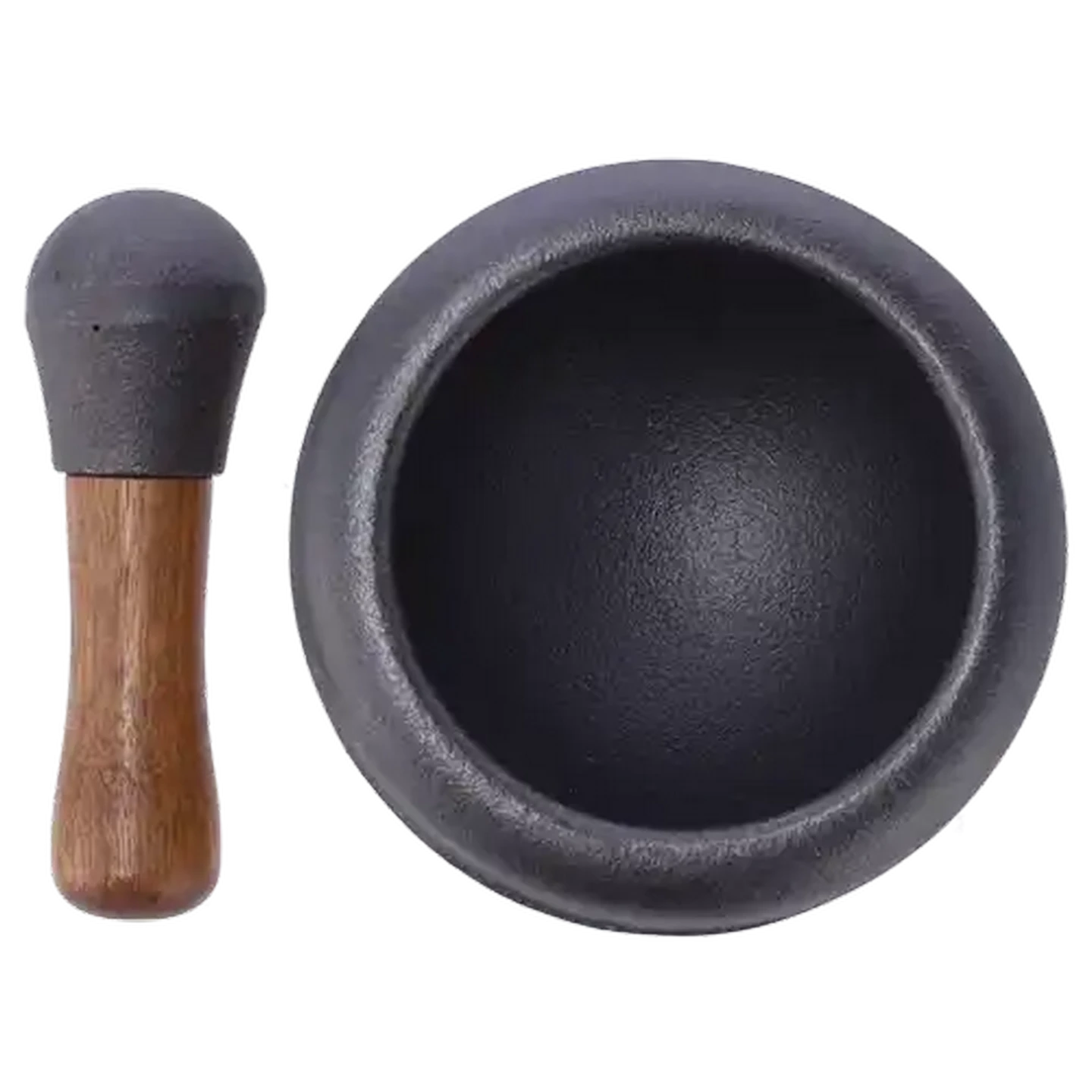 Image of Fina Acacia Iron & Wood Mortar & Pestle 2 Piece