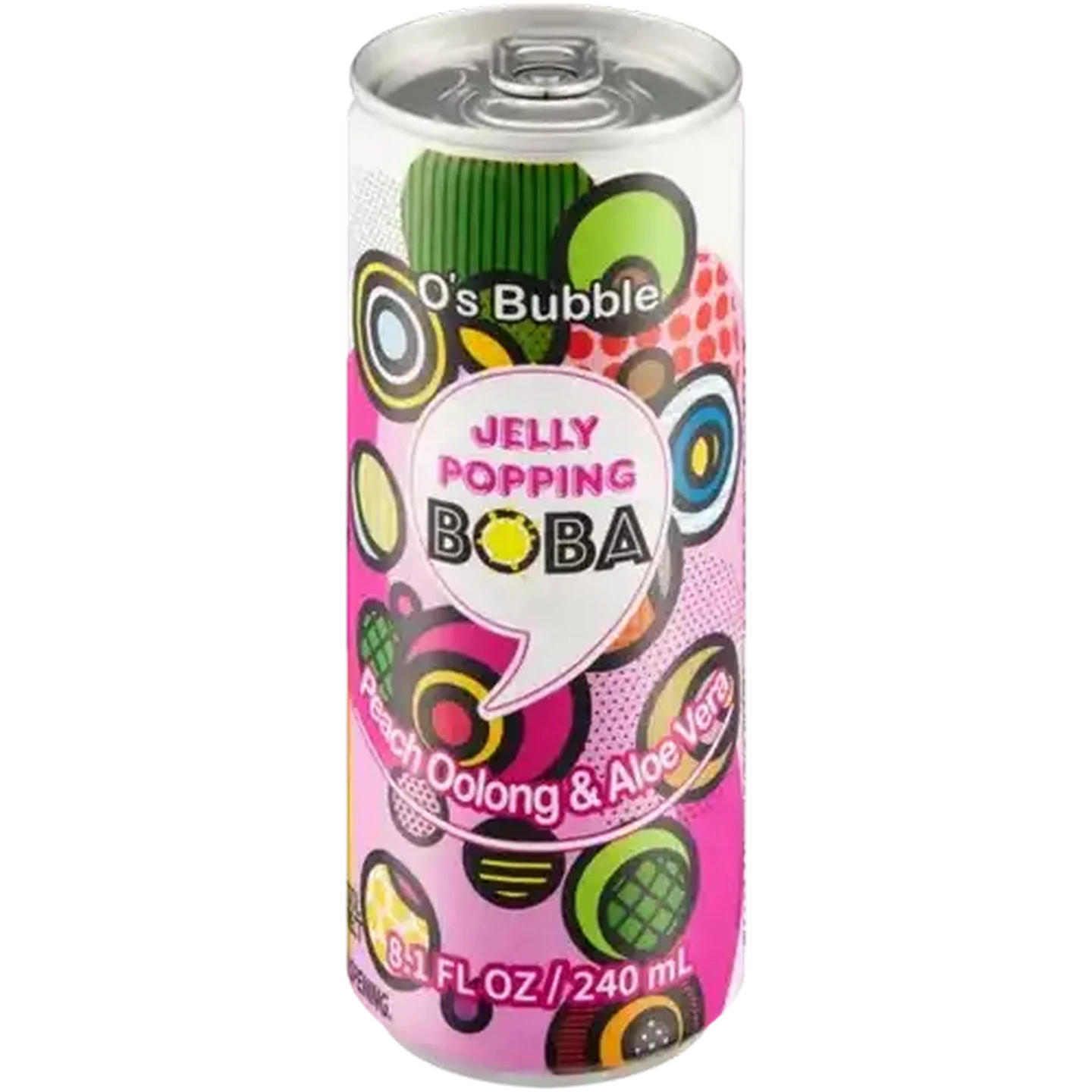 Image of O’s Bubble Peach Oolong & Aloe Vera Jelly Popping Boba 240ml